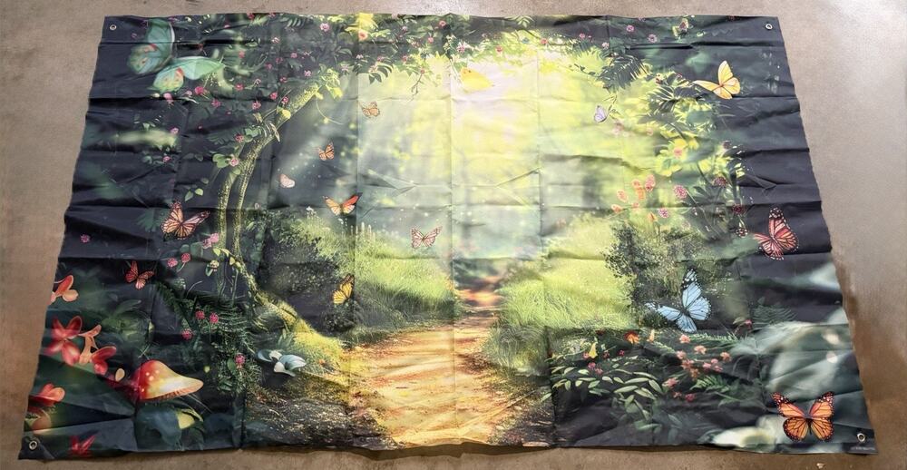 Enchanted Forest Banner Backdrop Fairy Magic Forest Party Decorations